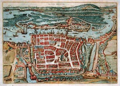 Ryc. 68. Szczecin (Stettin) rysunek Brauna i Hogenberga z ok. 1600 r.