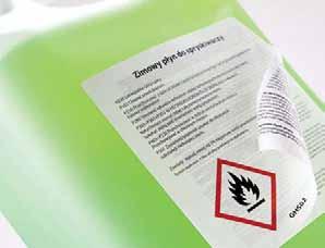 ETYKIETY KOLOROWE I BEZ NADRUKU ETYKIETY WIELOWARSTWOWE TYPU PEEL-OFF Etykiety wielostronicowe typu peel-off stosowane są najczęściej w przypadku konieczności umieszczenia wielu informacji (np.