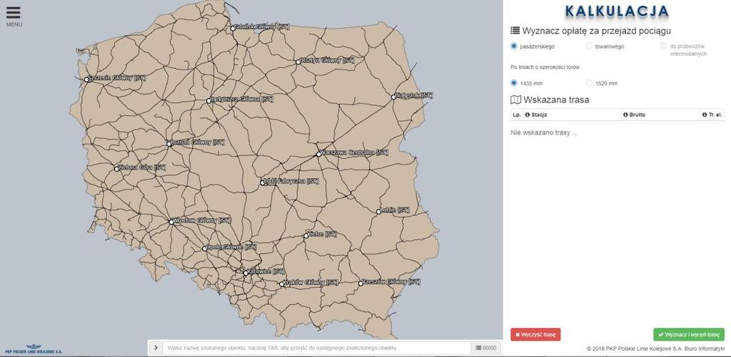 Instrukcja obsługi serwisu KALKULACJA I.