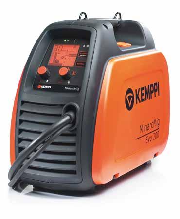 MinarcMig Evo 200/170 Adaptacyjne narzędzie dla mobilnego spawacza Energy efficient 1 Phase CV W skrócie Wysoka jakość spoin i doskonałe zajarzenie łuku 200 A / 170 A prądu spawania MIG/MAG z sieci