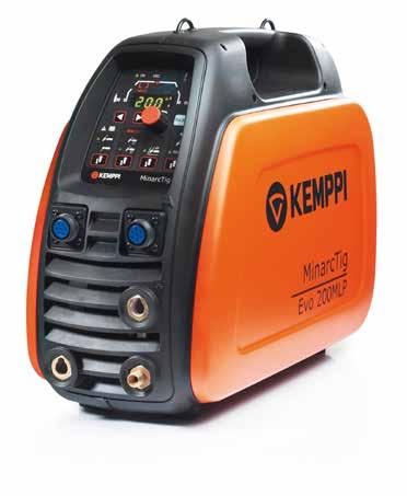 MinarcTig Evo 200MLP/200 Najwyższa jakość spawania TIG Energy efficient 1 Phase CC DC W skrócie 200 A DC @ 35%, 1~, 230 V Wysoka jakość spoin Pewne zajarzenie łuku od 5 A Kontrola czasu przed-gazu i