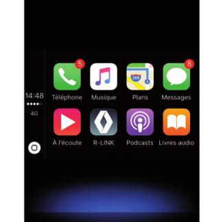 ANDROID AUTO, CARPLAY (4/4) 5 5 Powrót do interfejsu R-Link Powrót