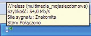 Konfiguracja połączenia komputera do sieci WiFi w systemie Windows Na liście sieci bezprzewodowych pojawi się skonfigurowana sieć bezprzewodowa.