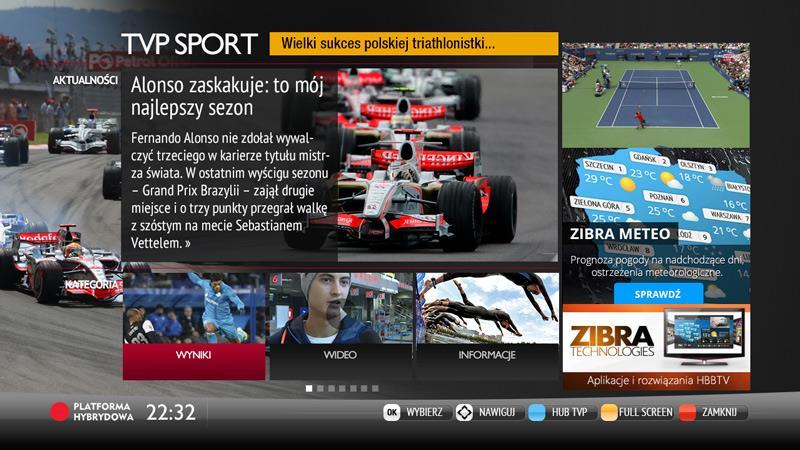 0 15% pasma w MUX8 ma być zarezerwowane na HbbTV w grudniu 2016 Emitel uruchomił portal w MUX8 w lutym 2018 roku dodano możliwość słuchania lokalnych rozgłośni