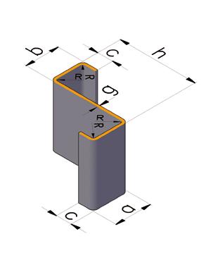 KSZTAŁTOWNIK ZETOWY Z-SECTION Oznaczenie Identification Wymiary / Dimensions Masa Mass h a b c R g G [kg/m] 180 70 60 20 2 180 70 60 20 4 2 5,21 4-9,5 Gatunki stali Do uzgodnienia.