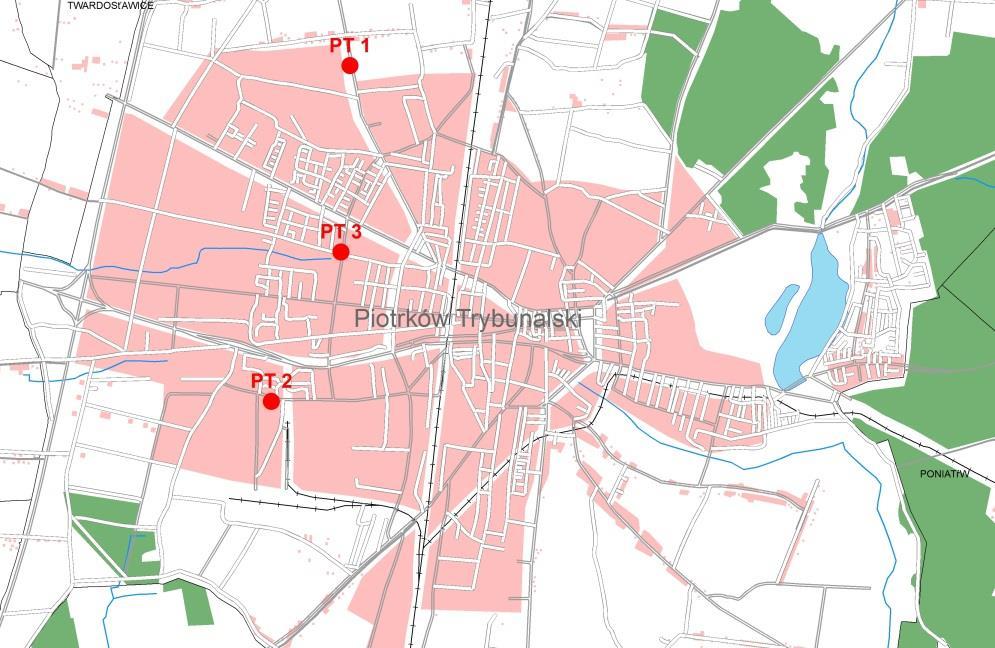 Mapa 1 Lokalizacja punktów