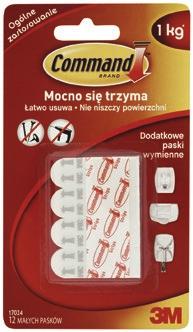 wiertarkach z Command haczyki można     Dzięki paskom uzupełniającym można ich ponownie używać