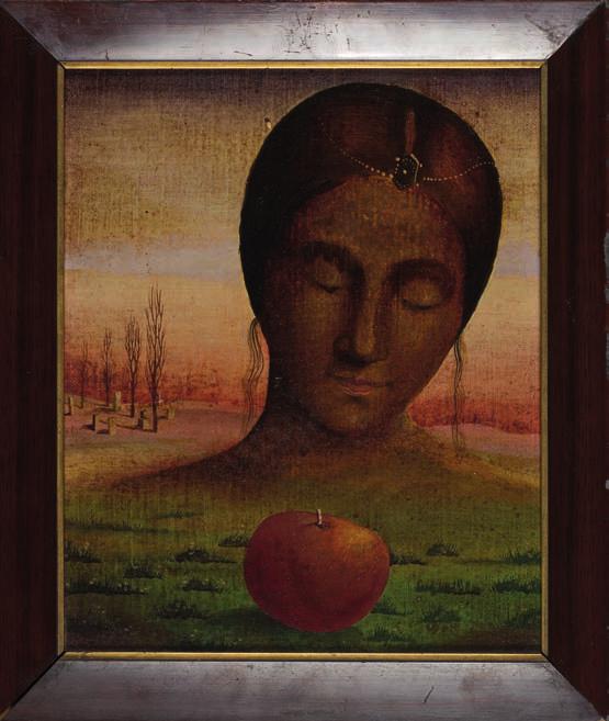 GIOrGIOne. Olej, płótno, sklejka, 28,5 x 24 cm, sygn. na odwrocie 8.000,- urodzony w ustrzykach nad Strwiążem. Malarz, grafik, rysownik. Studiował w latach 1926-36 w krakowskiej ASP u W.