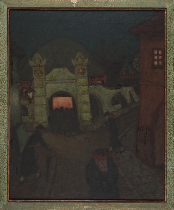48. Florian KORZEnIOWSKI (1910-?) DO BOżnICy Olej, płyta pilśniowa, 79 x 63 cm, sygn.