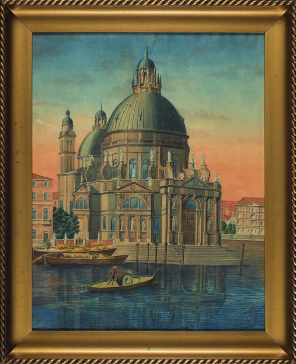 50. Bogdan treter (1886-1945) SAnTA MArIA DeLLA SALuTe Akwarela, papier, 67,5 x 52,5 cm, sygn. p.d.: BT. Stan do konserwacji. 3.