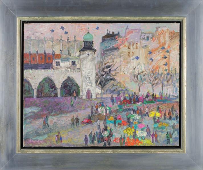 69. jan SZAncEnBAch (1928-1998) KRAKóW Olej, płótno, 57 x 70 cm, sygn. l.d.: Szancenbach. 20.000,- Studia malarskie w Akademii Sztuk Pięknych w Krakowie w latach 1932-1937 w pracowniach prof. Wł.