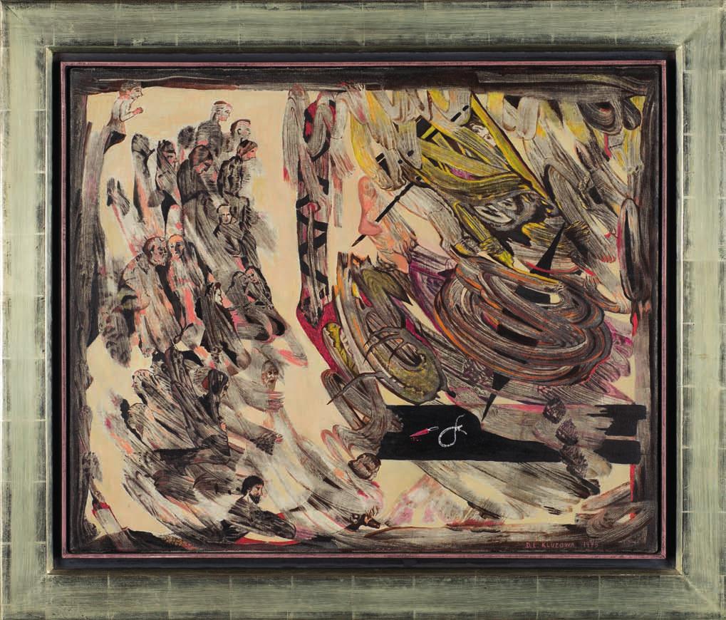 71. Danuta leszczyńska-kluza (ur. 1926) KOłOWrOTeK I WIDZOWIe Olej, płótno, 61 x 74 cm, sygn. p.d.: D.L.Kluzowa 1975 i opisany na odwrocie. 15.