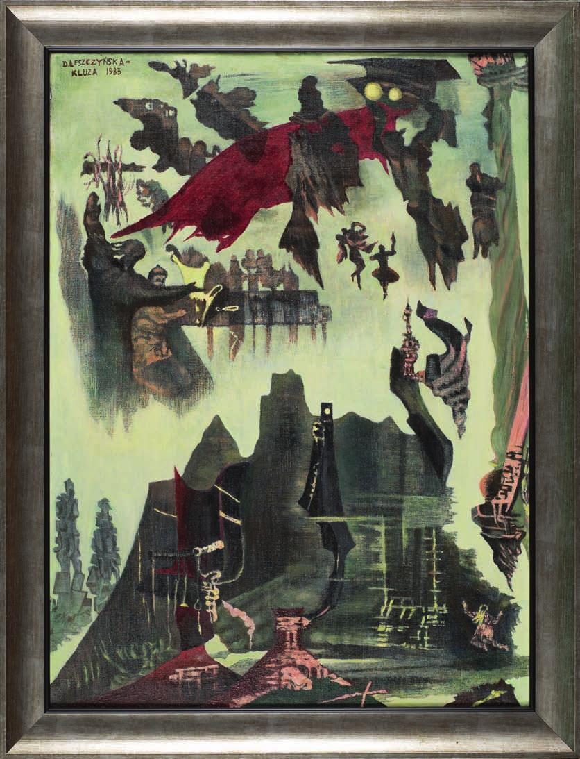 72. Danuta leszczyńska-kluza (ur. 1926) TrOn Olej, płótno, 80,5 x 59 cm, sygn. l.g.: D.