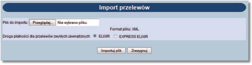 9.18. Przekazywanie przelewów do realizacji - weryfikacja dostępności usługi Express Elixir/weryfikacja dostępności odbiorcy dla usługi Express Elixir Po wyborze przycisku [Przekaż] następuje