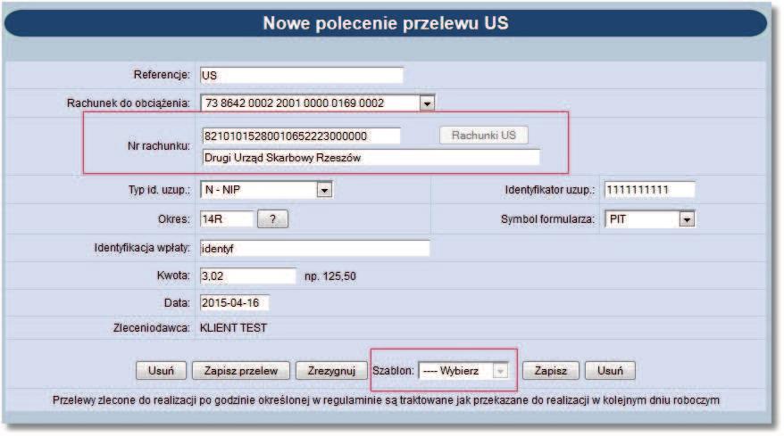 3) Na formatce edycji przelewu zagranicznego:! brak jest możliwości edycji NRB kontrahenta!