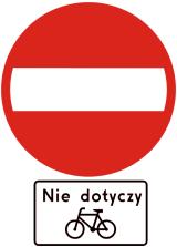 jest droga ekspresowa b. można jechać motorowerem c. można jechać rowerem 5.