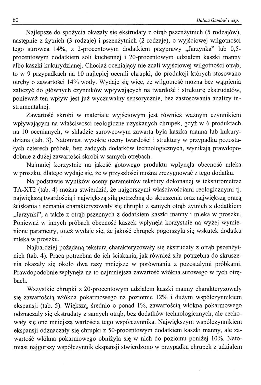60 Halina Gambuś i wsp.