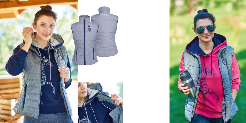 Art. 09986 KAMIZELKA VEST TRIXI Lekka kamizelka o kobiecym kroju, wypełniona puchem syntetycznym, który świetnie sprawdza się w praniu.
