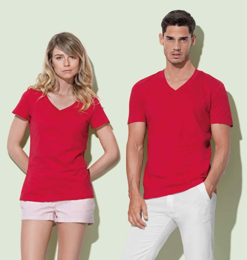 1 4 Bawełna organiczna J A M E S & J A N E T O T-shirt V-neck dla kobiet i mężczyzn rg anic V - neck ST9 3 1 0 ST9 2 1 0 Męskie: S 2XL Damskie: S XL 155 g/m² 24 REGULAR FIT 100% organiczna bawełna
