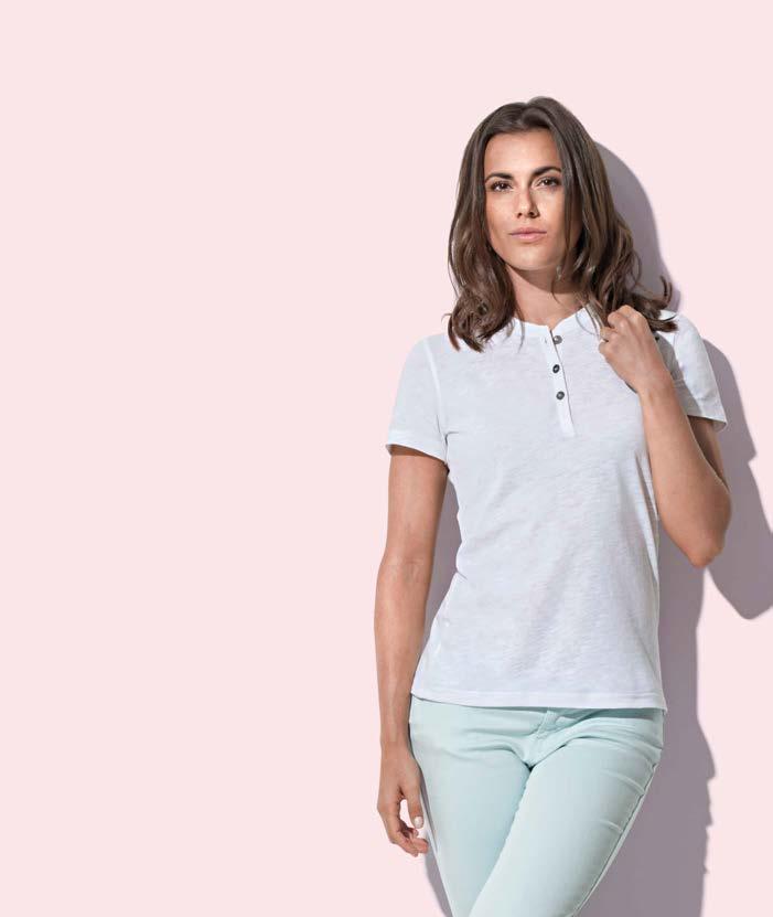Shawn & Sharon H enley T- shirt T-shirt z okrągłym dekoltem i guzikami dla kobiet i mężczyzn Męskie: S 2XL Damskie: S XL 140 g/m 2 24 REGULAR FIT 100% bawełny ring-spun; single jersey zgrubienie