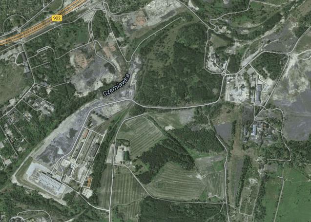 Ortofotomapa z opisem sytuacyjnym Centrum dystrybucji 2 km