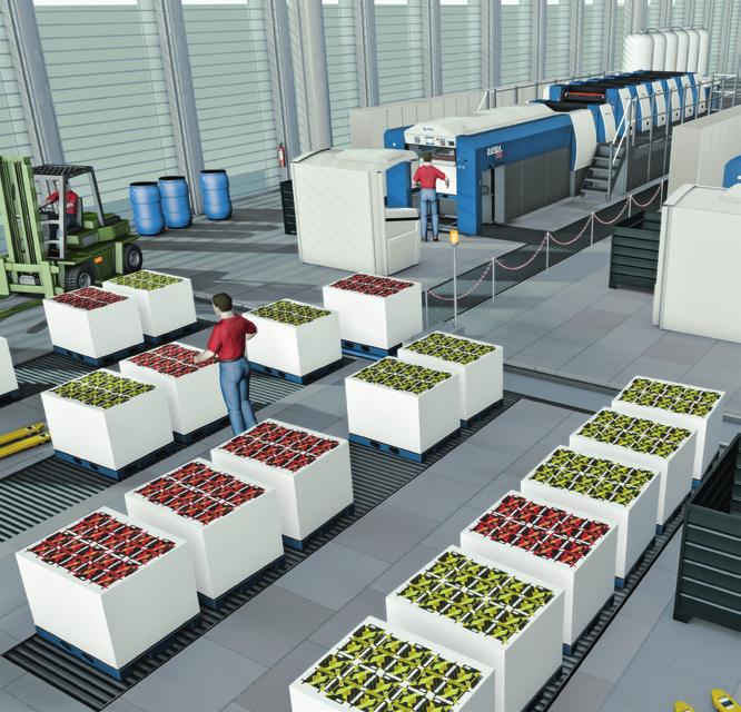 Systemy logistyczne Systemy logistyczne: zwiększenie produktywności drukarni Przy grubych podłożach drukowych zmiana stosu przebiega dość często.