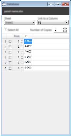 Jak korzystać z narzędzia Cable Label Tool (tylko komputery z systemem Windows ) Podłączanie bazy danych 8 Można podłączyć bazy danych do szablonów.