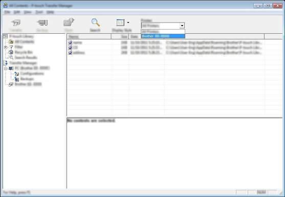 Jak korzystać z programów P-touch Transfer Manager i P-touch Library (tylko komputery z systemem Windows ) Przesyłanie szablonów lub innych danych z komputera do urządzenia 10 Użyj poniższej