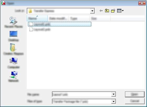 Przesyłanie szablonów za pomocą aplikacji P-touch Transfer Express (tylko komputery z systemem