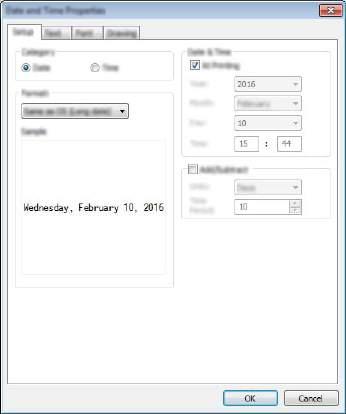 Korzystanie z wyświetlacza dotykowego (opcjonalny: PA-TDU-003) (tylko P950NW) Wprowadzanie daty i godziny do etykiety 24 a W aplikacji P-touch Editor otwórz szablon lub układ, który chcesz edytować.