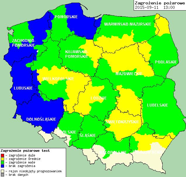 Stan wody na głównych rzekach