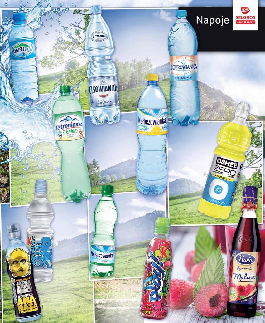 WODA ŻYWIEC ZDRÓJ 500 ML gazowana, niegazowana pakowana po 12 szt. 89995591 0 89 z VAT 1.09 WODA CISOWIANKA 1,5 L gazowana, lekko gazowana, niegazowana pakowana po 6 szt. 21678743 0 89 z VAT 1.