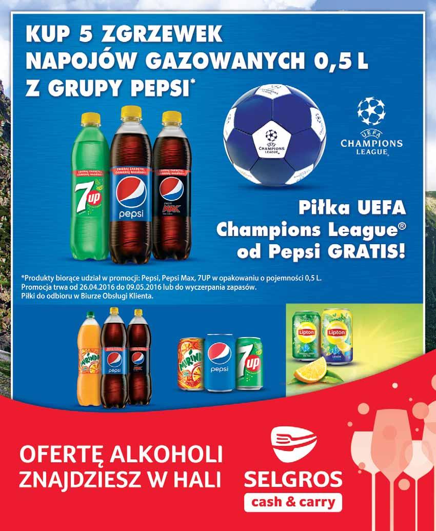 NAPOJE PEPSI 500 ML pakowane po 12 szt. lub po 24 szt. 48021653 1 65 z VAT 2.03 NAPOJE PEPSI 1,5 L pakowane po 4 szt. lub po 8 szt.