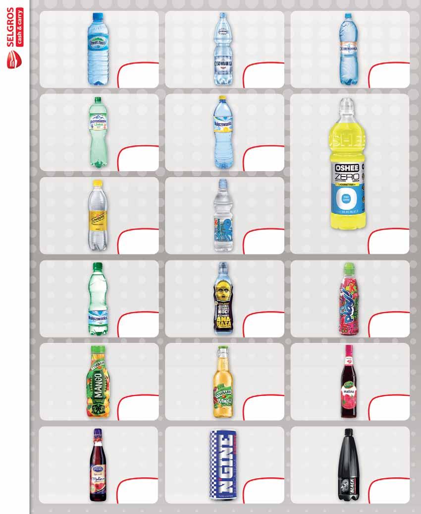 WODA ŻYWIEC ZDRÓJ 500 ML gazowana, niegazowana pakowana po 12 szt. 895591 0 89 z VAT 1.09 0 WODA CISOWIANKA 1,5 L gazowana, lekko gazowana, niegazowana pakowana po 6 szt. 21678743 89 z VAT 1.