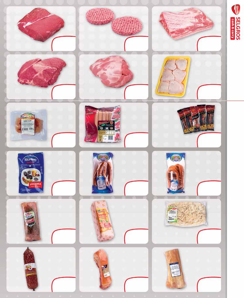 ANTRYKOT WOŁOWY BEZ KOŚCI 29 z VAT 31.49 12 BURGER WOŁOWY PREMIUM MROŻONY 4 x 150 G 54100300 12 z VAT 13.64 BOCZEK WIEPRZOWY Z ŻEBRAMI ZE SKÓRĄ 9 z VAT 10.49 KARK WOŁOWY BEZ KOŚCI 18 z VAT 19.