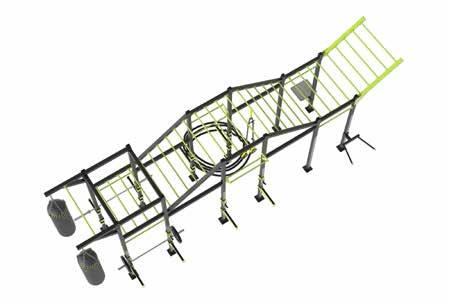 5 meters and are particularly suitable for cross exercises like muscle ups, butterfly pull ups and toes-to-bars or other exercises with more