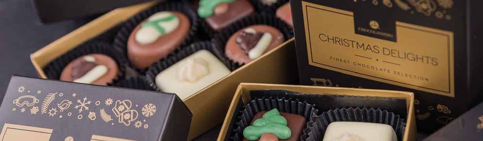 Wybór 4 świątecznych czekoladek Chocolissimo: pyszne nadzienie w jeszcze lepszej czekoladzie!
