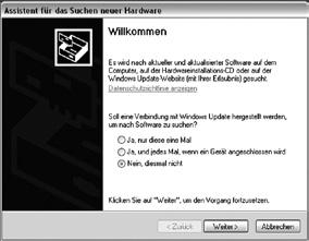 Instalacja sterownika USB Włączyć skaner Windows rozpoznaje nowe urządzenie (CR Scan USB).