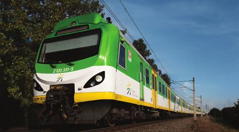 Elektryczne zespoły trakcyjne Electric Multiple Units EN57AKM SERIA: EN57 AKM ILOŚĆ: 71 TYP: 5BM+6BM+5BM MASA ZESPOŁU: 126 000 KG EN57AKM SERIES: EN57 AKM QUANTITY: 71 TYPE: 5BM+6BM+5BM UNIT'S MASS: