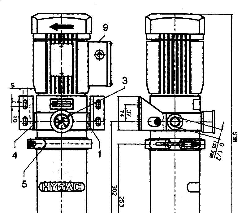 Wymiary/schemat OLF-5-S Wymiary/schemat OLF-5-S OUT: G1/2 3,5 bar M IN: G1/2 Poz.
