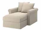 S177 G98, W104 cm. Inseros biały 192.547.80 GRÖNLID sofa narożna, 3-osobowa z otwartym końcem 4449,- Pokrycie: 57% bawełna, 24% poliester i 19% len.