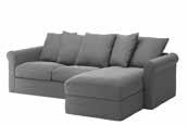 Projekt: Francis Cayouette. S247 G98, W104 cm. Ljungen jasnozielony 592.562.92 GRÖNLID sofa narożna, 4-osobowa 4298,- Pokrycie: 100% poliester.
