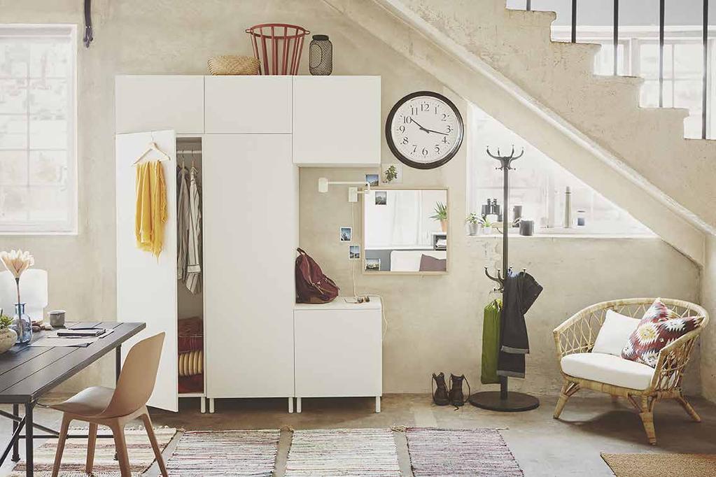 MATERIAŁY PRASOWE IKEA / MARZEC 2018 / 47 PH149485 Możesz też zmienić konfigurację, otrzymując rozwiązanie z szafą do przedpokoju oraz wolnym