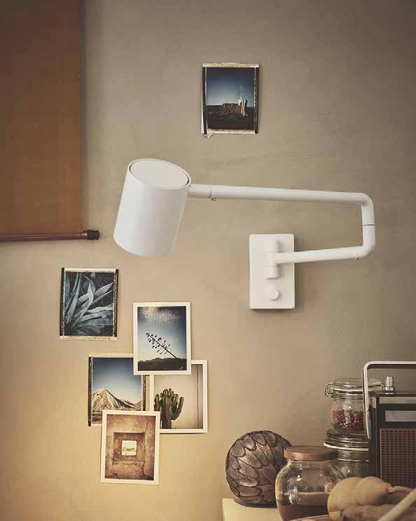 MATERIAŁY PRASOWE IKEA / MARZEC 2018 / 50 PH149691 LAMPY ŚCIENNE NYMÅNE Niezależnie od tego, co robisz, lampy ścienne NYMÅNE zapewnią mnóstwo dobrze ukierunkowanego światła.