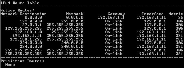 Pierwsza kolumna to numer interfejsu. Druga kolumna to lista adresów MAC związanych z interfejsami sieciowymi hosta. Interfejsy te mogą obejmować karty Ethernet, Wi-Fi i adaptery Bluetooth.