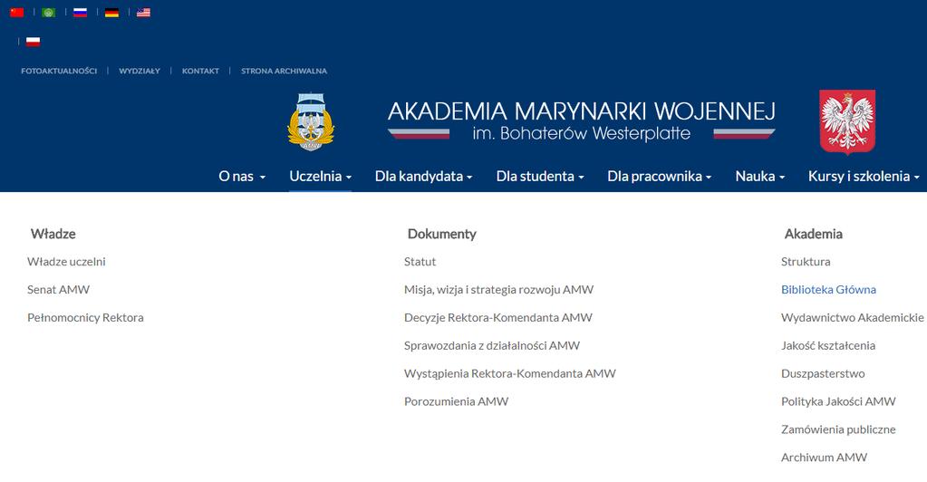 Katalog biblioteczny Na stronie www.amw.gdynia.