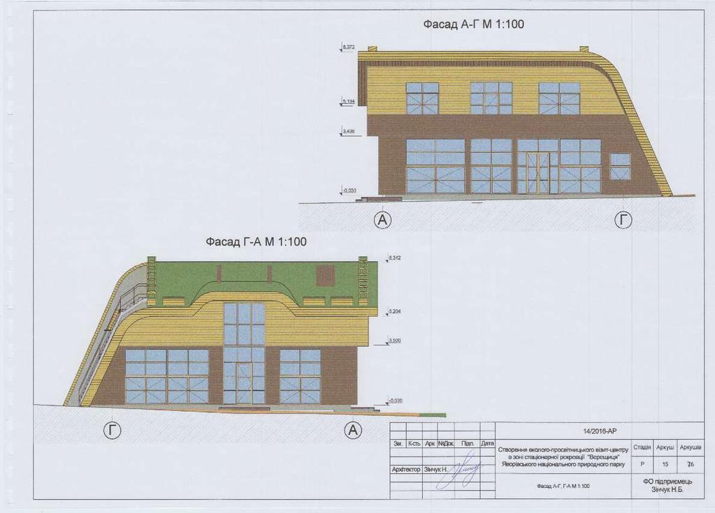 Projekt Centrum Edukacji Ekologicznej w JPPN Zadania Centrum Edukacji Ekologicznej Yavorivskyi Natsionalnyi Prirodnyi Park, Vereshchytsia Główny, jedyny punkt recepcyjny JPPN obsługujący ok. 35 tys.