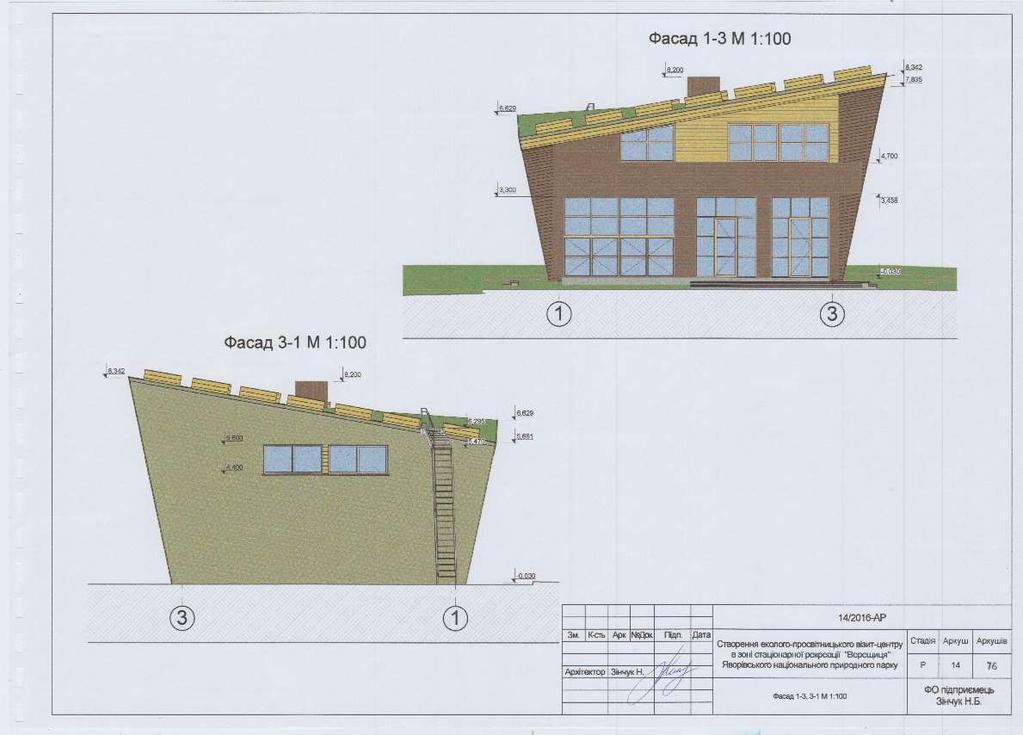 Projekt Centrum Edukacji Ekologicznej w JPPN Baza szkoleniowa dla spotkań pracowników parków narodowych Ukrainy i Polski, Główny po stronie ukraińskiej punkt recepcyjny Centralnego Szlaku Rowerowego