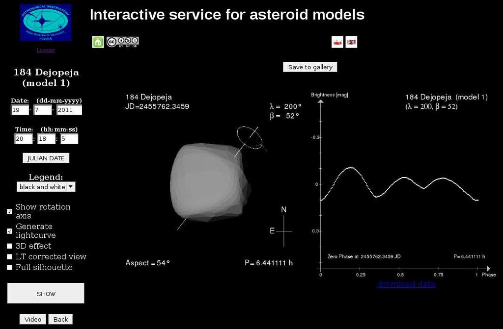 Interaktywny Serwis Modeli Planetoid