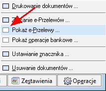 Lista e-przelewów będzie prezentowana razem z drzewkiem katalogów Repozytorium Dokumentów: Przelewy krajowe, Przelewy do US, Przelewy do ZUS, Przelewy walutowe.